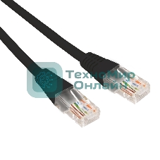 Патч-корд U/UTP Rexant cat.5e, RJ45-RJ45, 26AWG, ZH нг(А)-HF, черный, 0,5 м