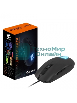 Мышь проводная Gigabyte AORUS M2, USB MICE, IR, BK GM-AORUS M2