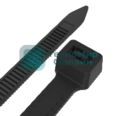 Хомут-стяжкa нейлоновая с тройным замком Rexant 350x4,8 мм, черная, упаковка 100 шт.