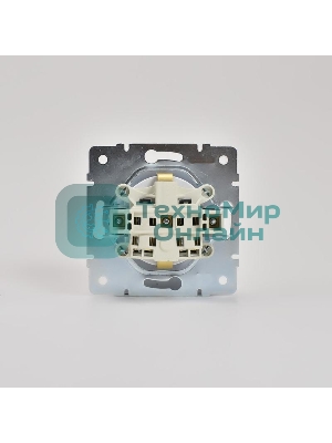 Механизм розетки 1-м СП KARINA термопласт с заземл. бел. LEZARD 707-0288-122B