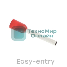 Наконечник штыревой втулочный изол. НШвИ 1.0-8 (уп. 50 шт) EKF nhvi-1.0-8