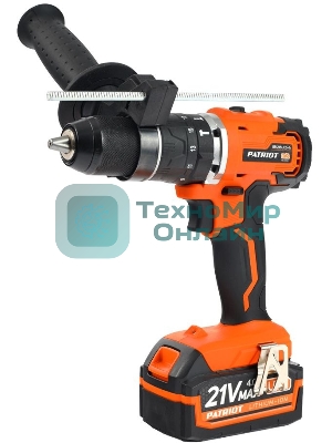 Дрель-шуруповерт аккумуляторная Patriot BR 216UES-h, Аккумуляторная, 21В, 2 АКБ, Кейс