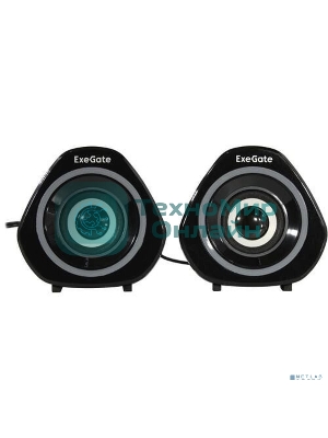 Акустическая система 2.0 ExeGate EX289680RUS Accord 210 (питание USB, 2х3Вт (6Вт RMS), 60-20000Гц, черный, RGb подсветка)