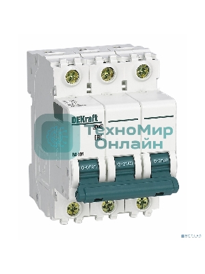 Выключатель автоматический модульный DEKraft 3п C 40А 4.5кА ВА-101 11082DEK