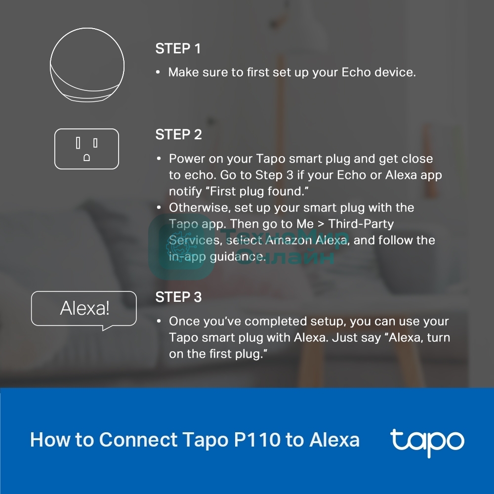Умный сетевой фильтр TP-Link Mini Smart Wi-Fi Plug, Energy Monitoring, Matter