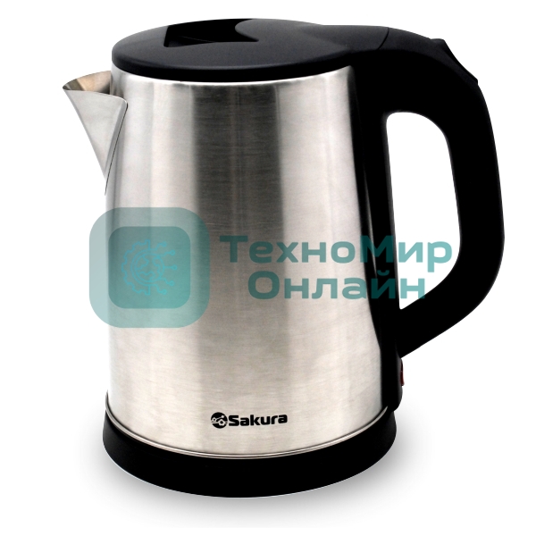 Чайник электрический Sakura SA-2149 2 л, нерж+черн д