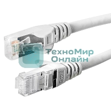 Патч-корд Lanmaster TWT UTP кат.5e, с заливными колпачками, 0.3 м, белый