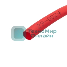 Трубка термоусаживаемая Rexant 5,0/2,5 мм красная, ролик 2,44 м