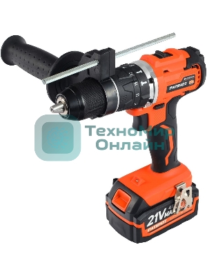Дрель-шуруповерт аккумуляторная Patriot BR 216UES-h, Аккумуляторная, 21В, 2 АКБ, Кейс
