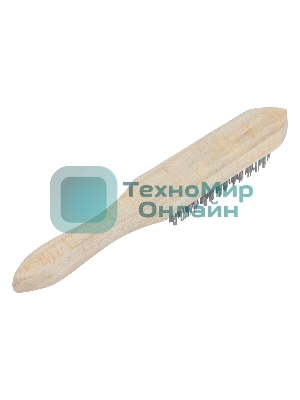 Щетка 6-рядная металлическая с деревянной ручкой Sparta