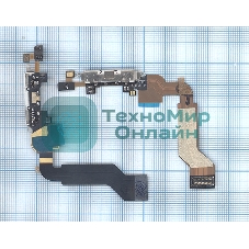 Шлейф разъема питания для iPhone 4S белый