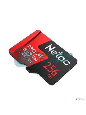 Флеш Карта MicroSD card Netac P500 Extreme Pro 256Gb, retail version w/SD adapter