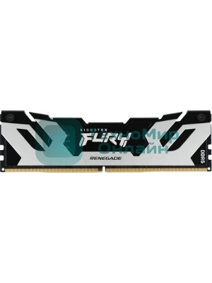 Оперативная память Kingston Fury Renegade, DDR5, 16Gb (1x16Gb), 6400MHz, CL32, DIMM, с радиатором, серебристый/черный