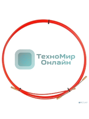Протяжка кабельная Rexant (мини УЗК в бухте), стеклопруток, d=3,5 мм, 3 м, красная