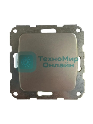 Выключатель Kranz DEA 1кл с/у 10А мех. Серебряный металлик