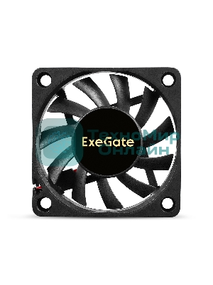 Вентилятор 12В DC ExeGate ExtraSilent ES06010S2P (60x60x10 мм, Sleeve bearing (подшипник скольжения), 2pin, 2000RPM, 16dBA)