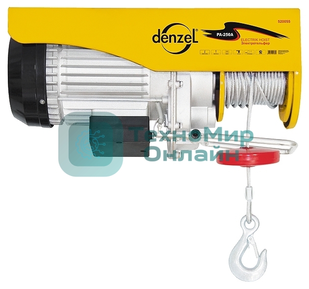 Тельфер электрический Denzel TF-1000 1т 1600Вт высота 12м 8 м/мин