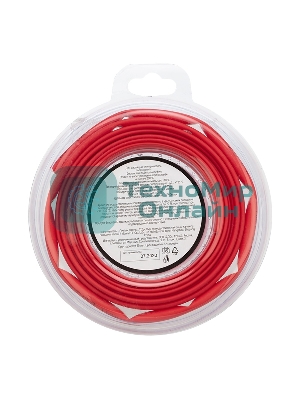 Трубка термоусаживаемая Rexant 5,0/2,5 мм красная, ролик 2,44 м