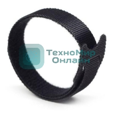 Хомут-липучка Lanmaster LAN-VCM135-BK 135x12 мм (упак: 20 шт) нейлон/полиэтилен внутри помещений черный