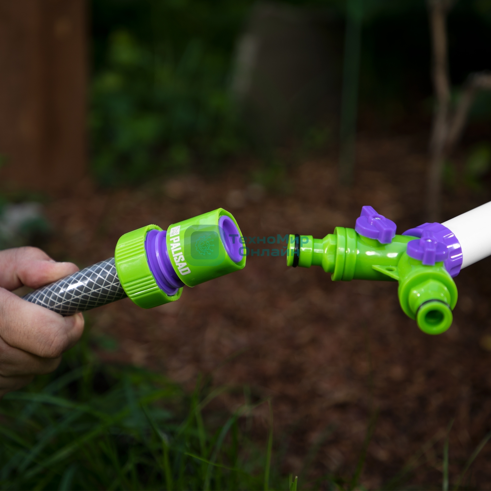 Соединитель пластмассовый быстросъемный для шланга Palisad 3/4