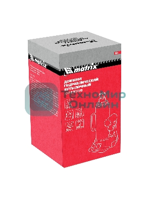 Домкрат гидравлический бутылочный Matrix, 12 т, h подъема 230–465 мм