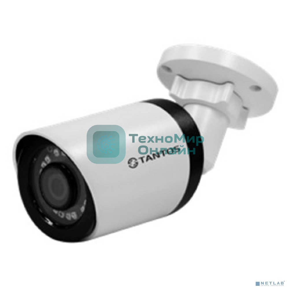 Видеокамера IP уличная Tantos TSi-Pe25FP 2 мегапиксельная с фиксированным объективом и питанием PoE