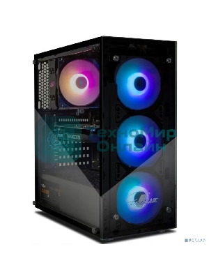 Компьютерный корпус ATX Eurocase A01 без БП 3 ARGB black
