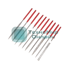 Набор надфилей алмазных 140х70х3мм, 10 шт. Kranz