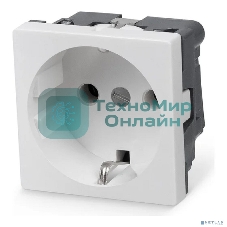 Розетка в сборе Cabeus, 2к+З, 16А, 1 модуль, белый