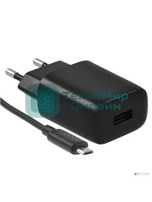 Сетевое зарядное устройство HOCO C134A/ Сетевое ЗУ + Кабель Micro 1m/ 1 USB/ Выход: 10.5W/ черный