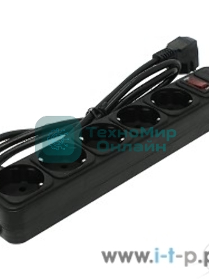 Сетевой фильтр ExeGate EX221175RUS SP-5-1.8B (5 розеток, 1.8 м, евровилка, черный)