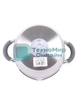 Кастрюля Rondell RDS-023 с\кр 18 см, (2,3л) Flamme (нерж.сталь 18/10,ручки из нерж.стали со вставкой силикон)