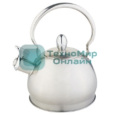 Чайник для плиты WEBBER ВЕ-0560 нерж со свистком 2,0 л, индукц, складная ручка (12)