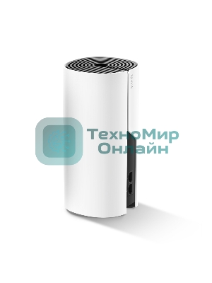 Домашняя Mesh TP-Link Wi-Fi система Deco M4 (1-Pack), 1167 Мбит/с (5 ГГц: до 867 Мбит/с + 2,4 ГГц: до 300 Мбит/с), 2 порта 1000 Мбит/с, 2 встроенные антенны на каждом модуле Deco