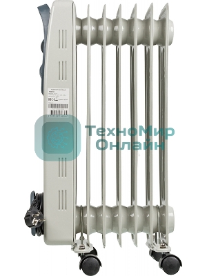 Обогреватель масляный Ресанта ОМ- 7Н (7 секций), белый, 1500 Вт, 15 м2, термостат 67/3/7