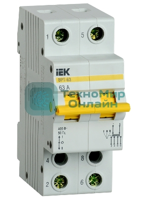 Выключатель-разъединитель трехпозиционный IEK MPR10-2-063 ВРТ-63 2P 63А