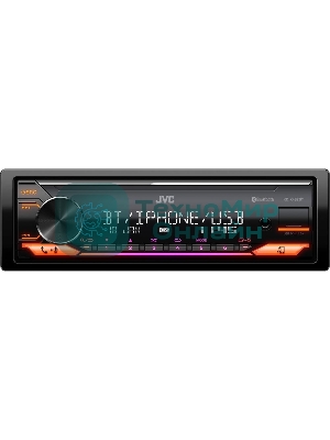 Автомагнитола JVC KD-X482BT, 1 DIN, Bluetooth, USB Type-A, AUX, съёмная панель