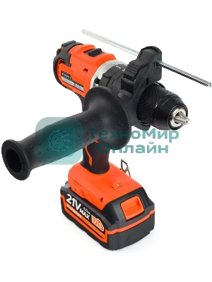 Дрель-шуруповерт аккумуляторная Patriot BR 216UES-h, Аккумуляторная, 21В, 2 АКБ, Кейс