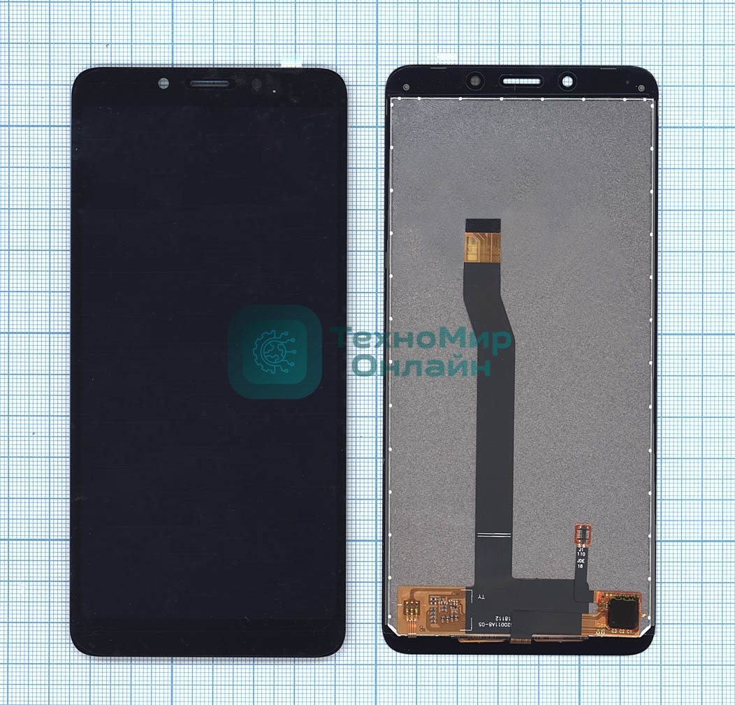 Дисплей для Xiaomi Redmi 6, Redmi 6A в сборе с тачскрином черный