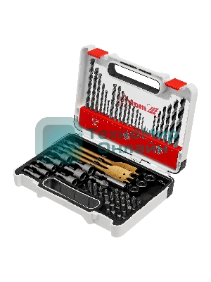 Набор сверл Matrix комб.,мет.1-6мм,бет.3-8мм,дер.3-8мм, перки,бит.30шт,адап.,голов.8шт,71пр., PRO