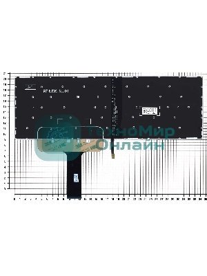 Клавиатура для ноутбука Lenovo Legion Y730-17ICH черная с белой подсветкой