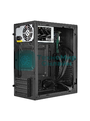 Компьютерный корпус Minitower ExeGate BAA-303MU-AAA450 (mATX, БП AAA450 с вент. 8см, 2*USB+1*USB 3.0, HD Audio, черный)