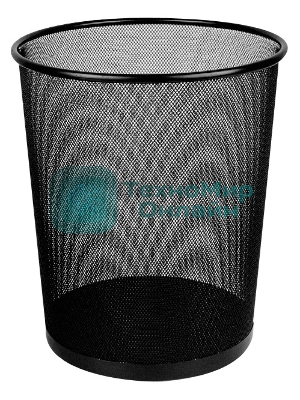 Корзина для бумаг Deli E9189 круглая 16л. мет.сетка черный