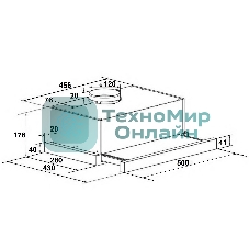Вытяжка телескопическая LEX Hubble 500 черный, 50 см, 650 куб. м/ч, 48 дБ