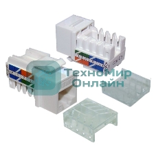 Модуль Keystone RJ45, Cat.5E, UTP, 90 градусов, белый
