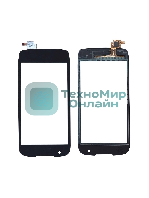 Сенсорное стекло (тачскрин) для Fly IQ4405 Quad EVO Chic 1, черное