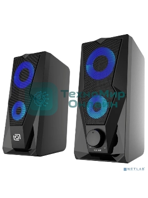 Колонки Oklick OK-127 2.0 черный 6Вт