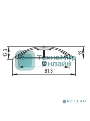 Кабель-канал напольный 50х12 L2000 пластик CSP-F G сер. ДКС 01032