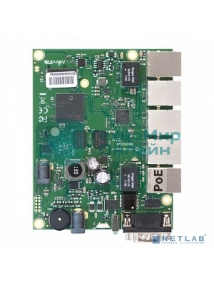 Плата маршрутизатора RB450Gx4 без корпуса RouterBOARD 450Gx4 with four core 716MHz Atheros CPU, 1 Gb RAM, 5 Gigabit LAN ports, PoE OUT on port #5, RouterOS L5