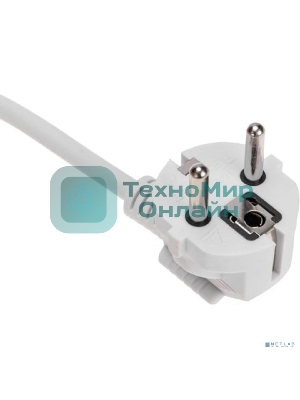 Удлинитель STANDARD 5 гнезд, 5м, 3х1,0мм², с/з, с выключателем, белый Rexant